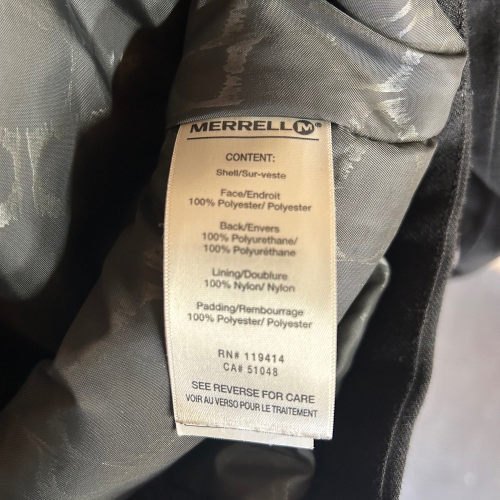 Merrell Opti-Shell Hooded Duffle Coat Black Toggle Parka Jacket Women's XS READ - Picture 8 of 14